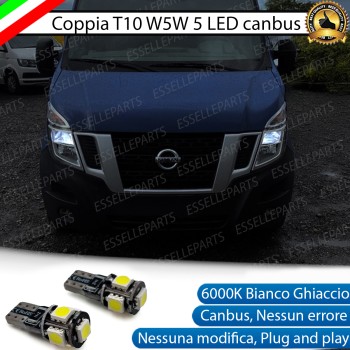 Luci posizione T10 W5W 5 LED Canbus Nissan NV400