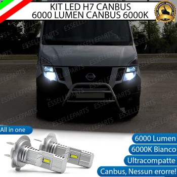 Kit Full LED coppia H7 6000 LUMEN Anabbaglianti per Nissan NV400