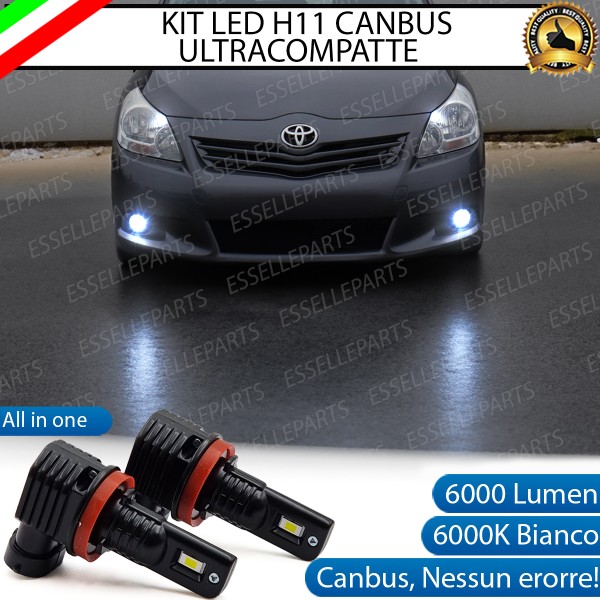 Kit Full LED H11 6000 LUMEN Canbus 6000K Fendinebbia per TOYOTA VERSO R2