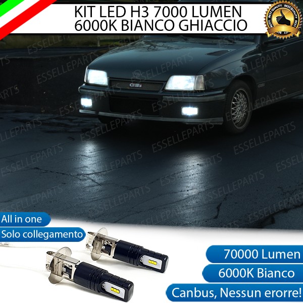 Kit Full LED H3 7000 Lumen Fendinebbia per OPEL KADETT