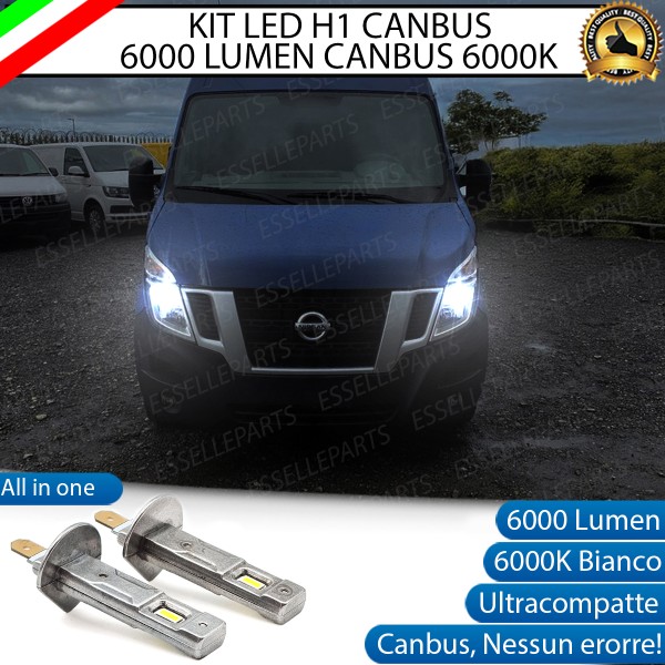 Kit Full LED Abbaglianti H1 6000 Lumen per Nissan NV400