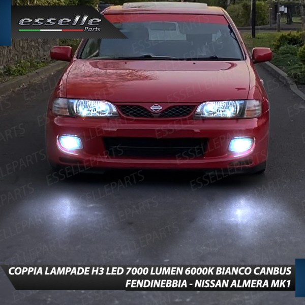Kit Full LED H3 7000 Lumen Fendinebbia per NISSAN ALMERA MK1