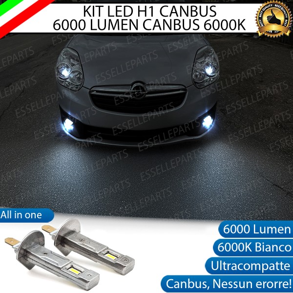 Kit Full LED coppia H1 6000 LUMEN Fendinebbia per Opel Combo D