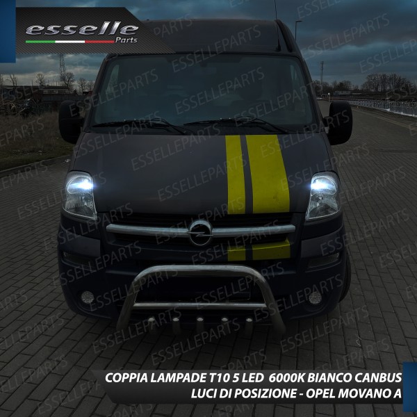 Luci posizione T10 W5W 5 LED Canbus Opel Movano