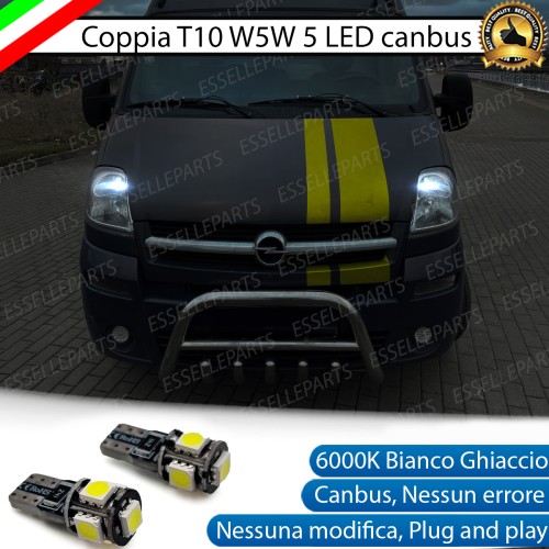 Luci posizione T10 W5W 5 LED Canbus Opel Movano