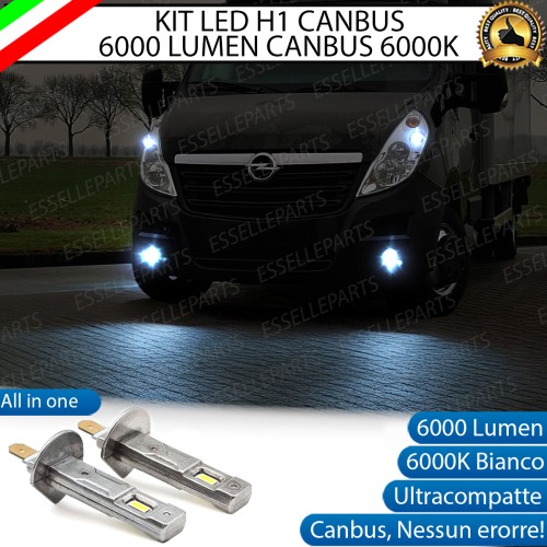 Kit Full LED coppia H1 6000 LUMEN Fendinebbia per Opel Movano B