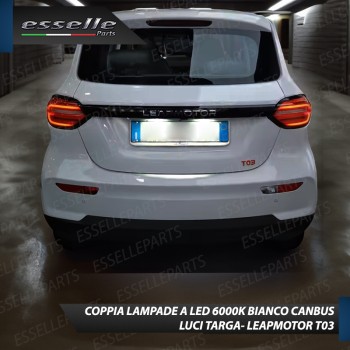 COPPIA LUCI TARGA T10 5 LED CANBUS PER LEAPMOTOR T03