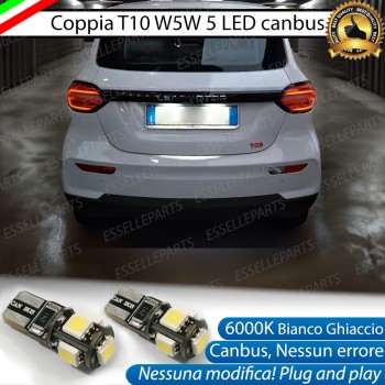 COPPIA LUCI TARGA T10 5 LED CANBUS PER LEAPMOTOR T03
