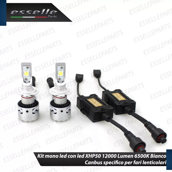 Kit Full LED H7 Monoled 12000 LUMEN Canbus bianco ghiaccio per LEAPMOTOR T03