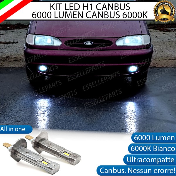 Kit Full LED coppia H1 6000 LUMEN Fendinebbia per FORD GALAXY MK1 FINO AL 2000