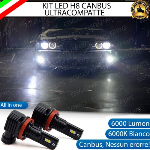 Kit Full LED H8 6000 LUMEN Canbus 6000K Fendinebbia per BMW SERIE 5 E39 DAL 09/2000 IN POI