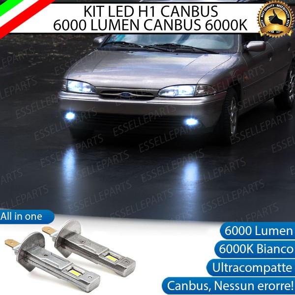 Kit Full LED coppia H1 6000 LUMEN Fendinebbia per FORD MONDEO MK1