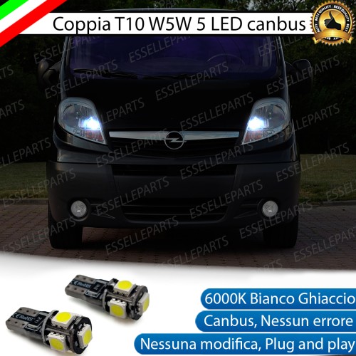 Luci posizione T10 W5W 5 LED Canbus Opel Vivaro