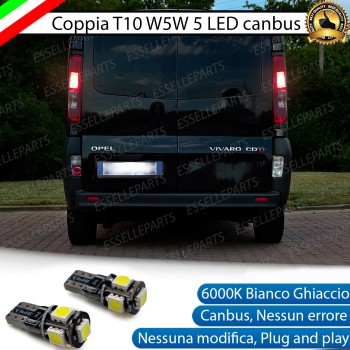 Coppia Lampade LED Luci Targa 5 LED Canbus 6000K Opel Vivaro Coppia Lampade LED Luci Targa 5 LED Canbus 6000K Opel Vivaro