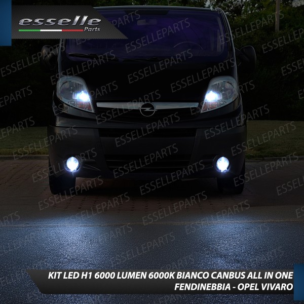 Kit Full LED coppia H1 6000 LUMEN Fendinebbia per Opel Vivaro