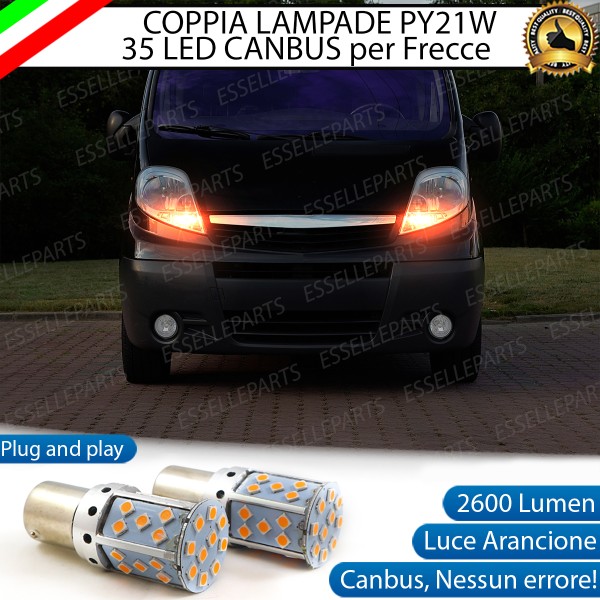 Coppia Frecce Anteriori PY21W 35 LED Canbus Renault Trafic Restyling