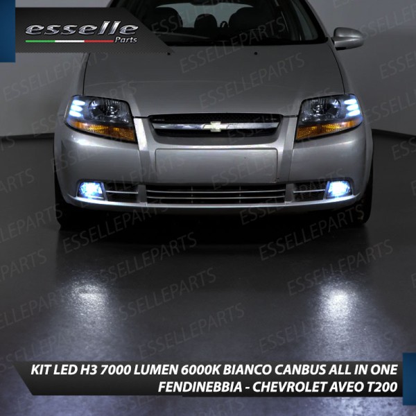 Kit Full LED H3 7000 Lumen Fendinebbia per CHEVROLET AVEO T200