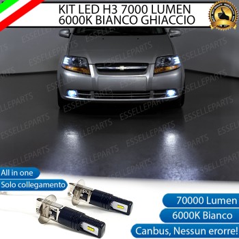 Kit Full LED H3 7000 Lumen Fendinebbia per CHEVROLET AVEO T200
