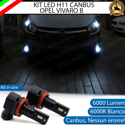 Kit Full LED H11 6000 LUMEN Canbus 6000K Fendinebbia per Opel Vivaro B