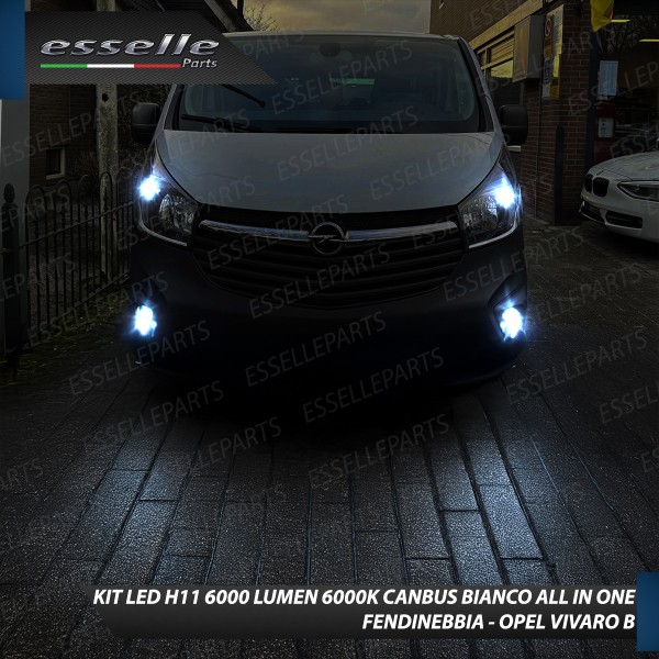 Kit Full LED H11 6000 LUMEN Canbus 6000K Fendinebbia per Opel Vivaro B