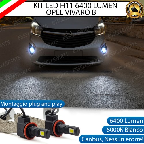 Kit Full LED Fendinebbia H11 6400 LUMEN per Opel Vivaro B