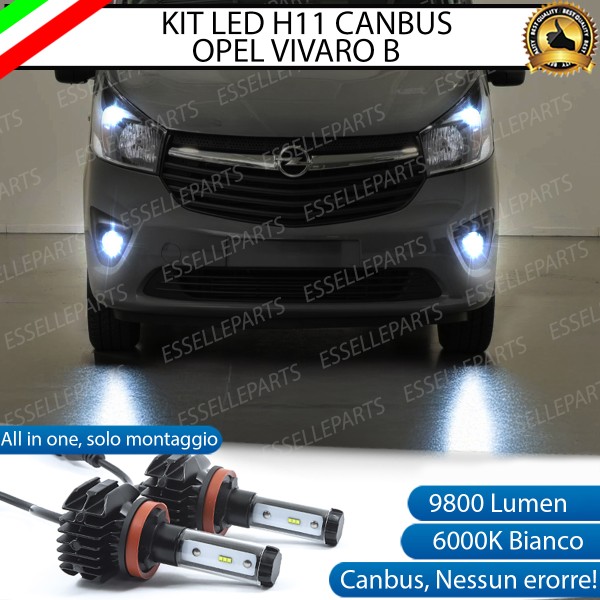 Kit Full LED Fendinebbia H11 9800 LUMEN per Opel Vivaro B