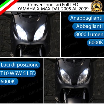 Conversione Fari Full LED ULTRA COMPATTA per YAMAHA X-Max 250 2005-2007