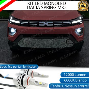 Kit Mono LED HB3 12000 Lumen 6000K bianco per DACIA SPRING MK2