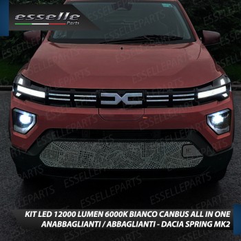 Kit Mono LED HB3 12000 Lumen 6000K bianco per DACIA SPRING MK2