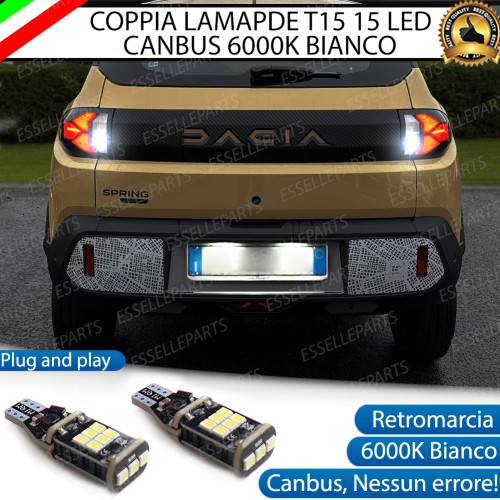 Luci Retromarcia 15 LED PER DACIA SPRING MK2 1200 LUMEN