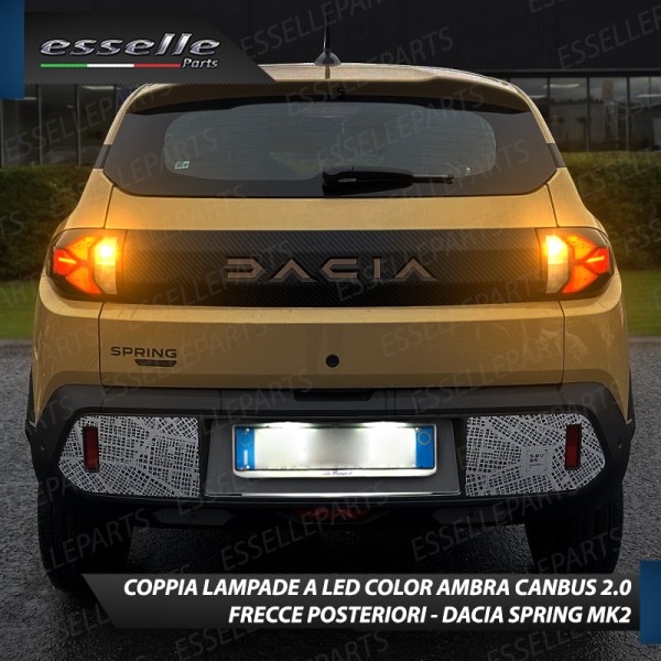 Coppia Frecce Posteriori T15 W16W 15 LED Canbus PER DACIA SPRING MK2