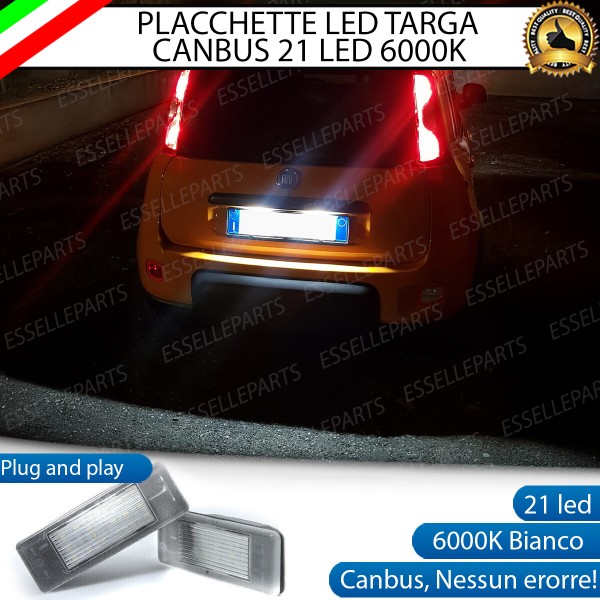 Coppia Placchette Luci Targa 21 LED Fiat Panda Pandina Canbus 6000k