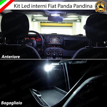 Kit Led Interni Completo Fiat Panda Pandina Anteriore + Bagagliaio