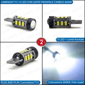 Lampada Retromarcia 13 Led T15 W16W Canbus Fiat Panda Pandina 6000k