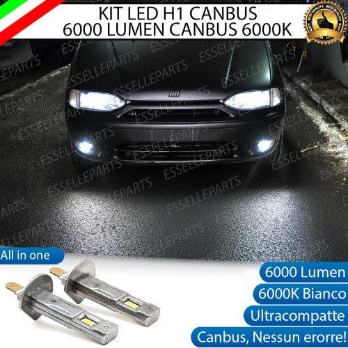 Kit Full LED coppia H1 6000 LUMEN Fendinebbia per FIAT PALIO