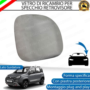 Specchietto Fiat Panda Cross Vetro Specchio Retrovisore Lato Guida Sinistro