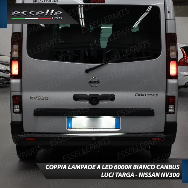 COPPIA LUCI TARGA T10 5 LED CANBUS PER NISSAN NV300