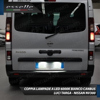 COPPIA LUCI TARGA T10 5 LED CANBUS PER NISSAN NV300