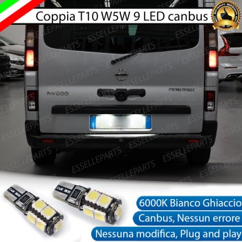 COPPIA LUCI TARGA T10 9 LED CANBUS PER NISSAN NV300