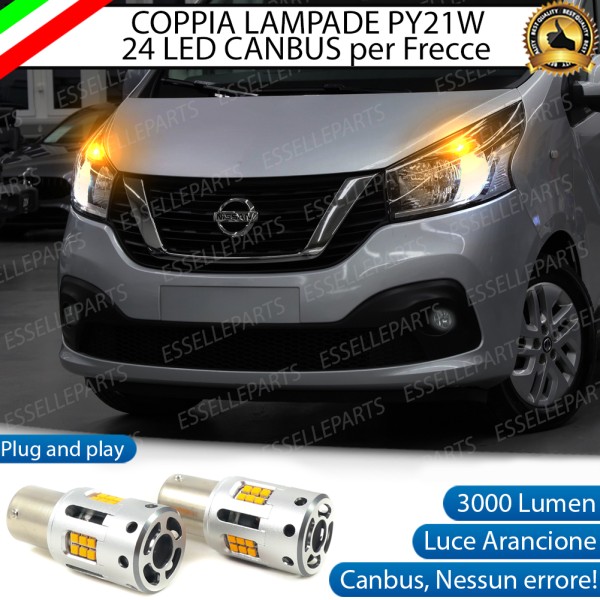 Coppia Frecce Anteriori PY21W 24 LED Canbus 3.0 per NISSAN NV300