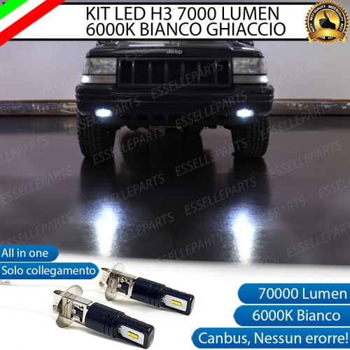 Kit Full LED H3 7000 Lumen Fendinebbia per JEEP GRAND CHEROKEE MK1
