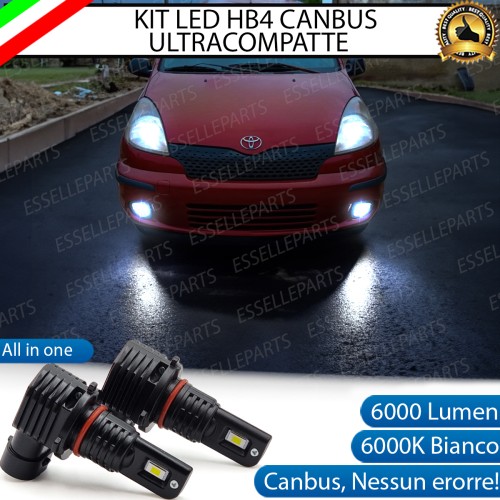 Kit Full LED HB4 6000 LUMEN Canbus 6000K Bianco Fendinebbia per TOYOTA YARIS VERSO