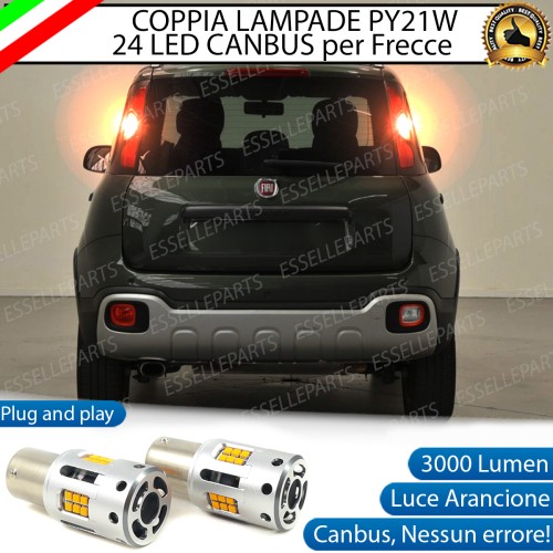 Coppia Frecce Posteriori PY21W 24 LED Canbus 3.0 per Fiat Panda Pandina