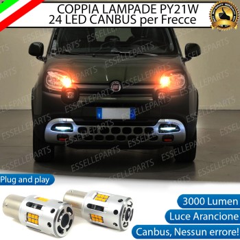 Coppia Frecce Anteriori PY21W 24 LED Canbus 3.0 per Fiat Panda Pandina