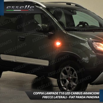 Coppia Lampade T10 W5W 8 LED per Frecce Laterali Fiat Panda Pandina
