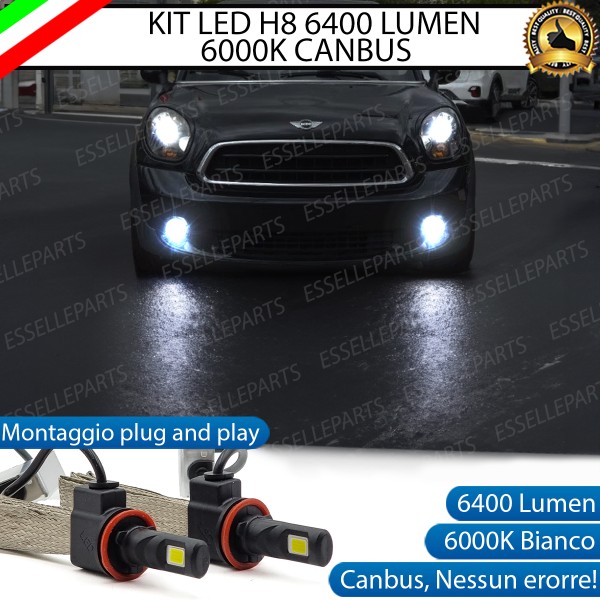 Kit Full LED H8 6400 LUMEN Fendinebbia MINI PACEMAN R61