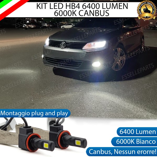 Kit Full LED HB4 6400 Lumen 6000K bianco Fendinebbia VW JETTA MK6