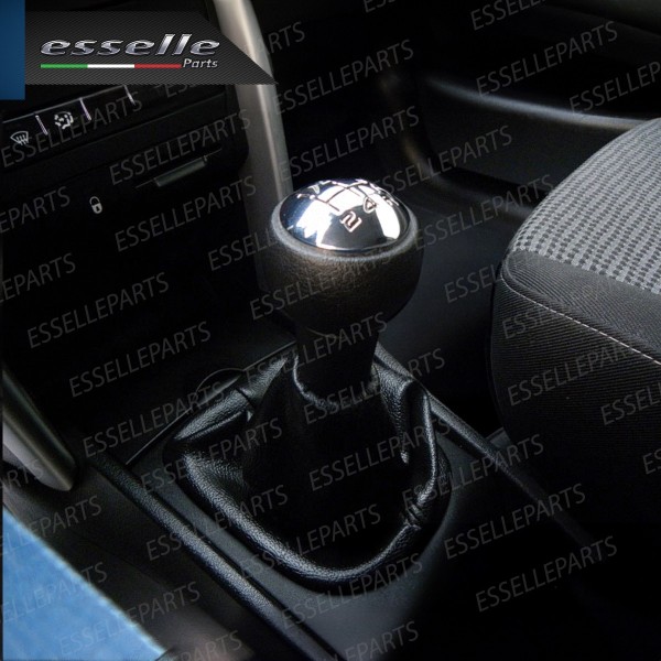 Pomello leva cambio 5 marce nero e cromato in ABS per CITROEN DS4