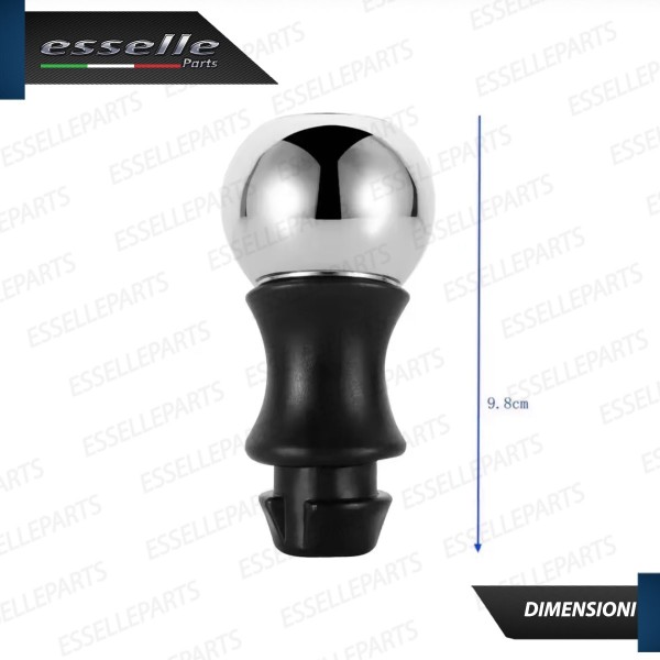 Pomello leva cambio 5 marce cromato lucido in acciaio per CITROEN C3 PLURIEL