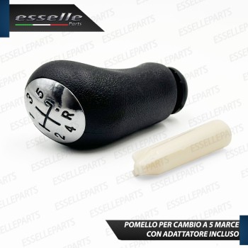 Pomello leva cambio 5 marce nero e cromato in ABS per SMART FORTWO MK3 Pomello leva cambio 5 marce nero e cromato in ABS per SMART FORTWO MK3